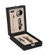 Coffret à vin 5 pièces en bois noir