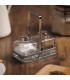 Set Salière et poivrière verre et métal chromé