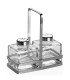 Set salt and pepper metal and glass