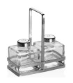 Set Salière et poivrière verre et métal chromé