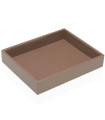 Vide poche en similicuir marron 21x17x3.5cm