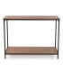 Console Table Wood MDF and black Metal 106x35x81cm