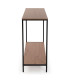 Console Table Wood MDF and black Metal 106x35x81cm