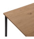 Console Table Wood MDF and black Metal 106x35x81cm
