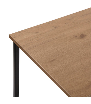 Console Table Wood MDF and black Metal 106x35x81cm