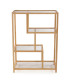 Étagère design bambou et verre 77x34x111cm