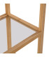 Console Table Wood MDF and black Metal 90x30x90cm