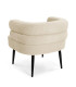 White Armchair and black metal legs 71x57x72cm