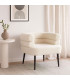 White Armchair and black metal legs 71x57x72cm