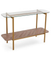 Console wood and glass 120x40x80cm