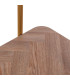 Console d'entrée 2 plateaux bois et verre 120x40x80cm