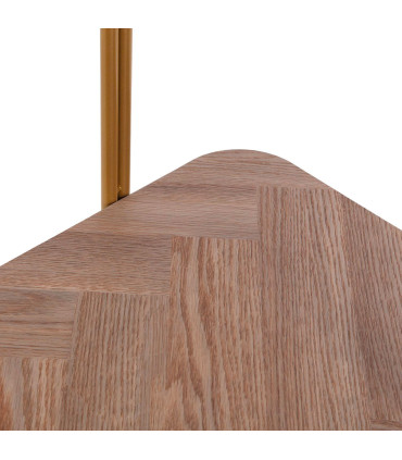 Console d'entrée 2 plateaux bois et verre 120x40x80cm