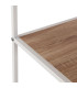 Wood and white metal shelf stairs 80x30x112.5cm
