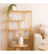 Étagère design bambou et verre 77x34x145.5cm