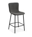 Bar Stool Metal and dark grey tissue 51x44.5x93.5cm