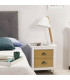 Nightstand MDF white 2 drawers 40x40x50cm