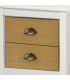 Nightstand MDF white 2 drawers 40x40x50cm