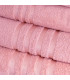 Serviette de toilette 100% coton rose 50x100cm