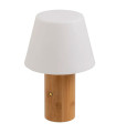 Table Lamp LED bamboo wireless 15x15x23cm