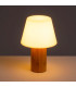 Lampe à poser bambou LED sans fil 15x15x23cm