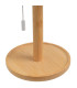 Lampe à poser bambou LED à tirette sans fil 15x15x28cm