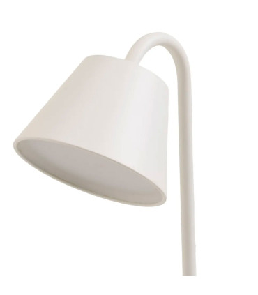 Lampe de bureau métal blanc LED sans fil 11x16x32cm