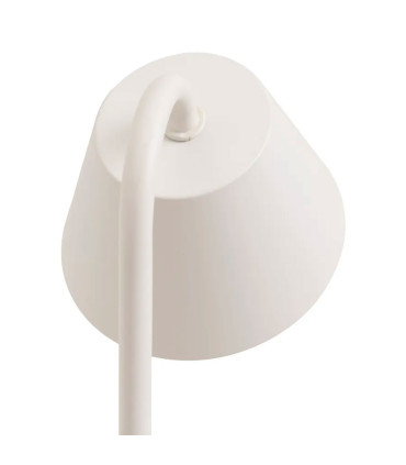 Lampe de bureau métal blanc LED sans fil 11x16x32cm