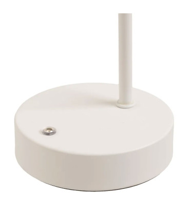 Lampe de bureau métal blanc LED sans fil 11x16x32cm