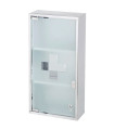 Étagère pharmacie murale en acier inoxydable et verre 30x12x60cm