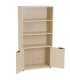 Étagère bibliothèque avec placard bois beige 59x29x119cm