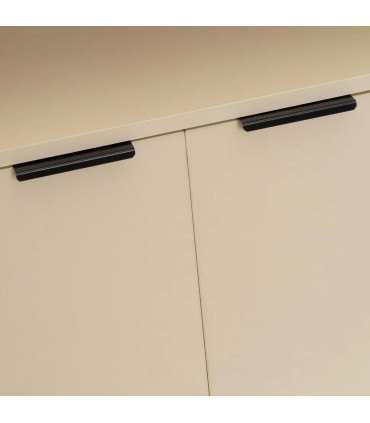 Étagère bibliothèque avec placard bois beige 59x29x119cm