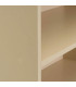 Étagère bibliothèque avec placard bois beige 59x29x119cm