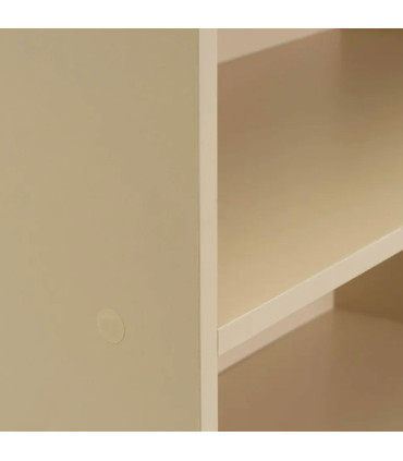 Étagère bibliothèque avec placard bois beige 59x29x119cm