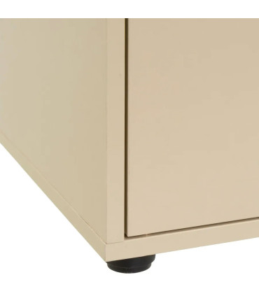 Étagère bibliothèque avec placard bois beige 59x29x119cm