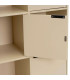 Étagère basse en bois beige 9 casiers 5 portes 89x29x90cm