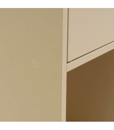 Étagère basse en bois beige 9 casiers 5 portes 89x29x90cm