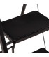 Escabeau pliable 2 marches en métal noir 46x55x82cm