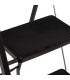Escabeau pliable 3 marches en métal noir 46x71x105cm