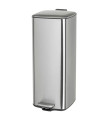 Poubelle de cuisine métal chromé 30L 37x27x65cm
