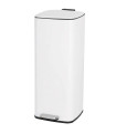 Kitchen Bin white Metal 30L 37x27x65cm
