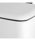 Poubelle de cuisine métal blanc 30L 37x27x65cm