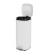 Poubelle de cuisine métal blanc 30L 37x27x65cm