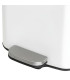 Poubelle de cuisine métal blanc 30L 37x27x65cm