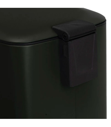 Poubelle de cuisine métal noir 30L 37x27x65cm