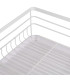 Égouttoir à vaisselle métal blanc avec plateau plastique 42x31x14cm