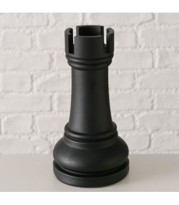 Objet décoratif à poser échec en résine noire