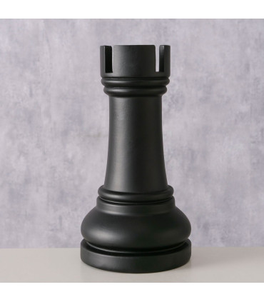 Objet décoratif à poser échec en résine noire
