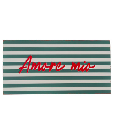 Set de 2 plaques métal Amore Mio 40x20x0.5cm