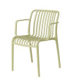 Fauteuil de jardin en polypropylène vert 55x56x79cm