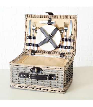 Picnic Basket Rattan 38x28x18cm